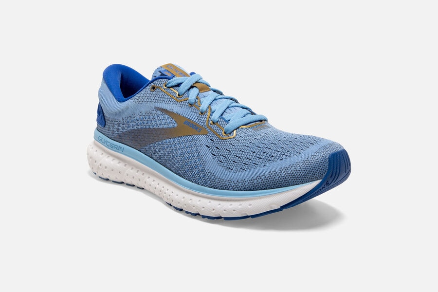 Brooks Israel Glycerin 18 Road Running Shoes Womens - Blue/Gold - UMV-432795